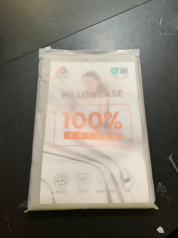 Photo 1 of Warmstar Cotton Pillow Cases Standard Size Set of 2, 600 Thread Count Pillowcases 20x26 Inches, Soft Long Staple Cotton Pillowcases Breathable with Envelope Closure,Grey