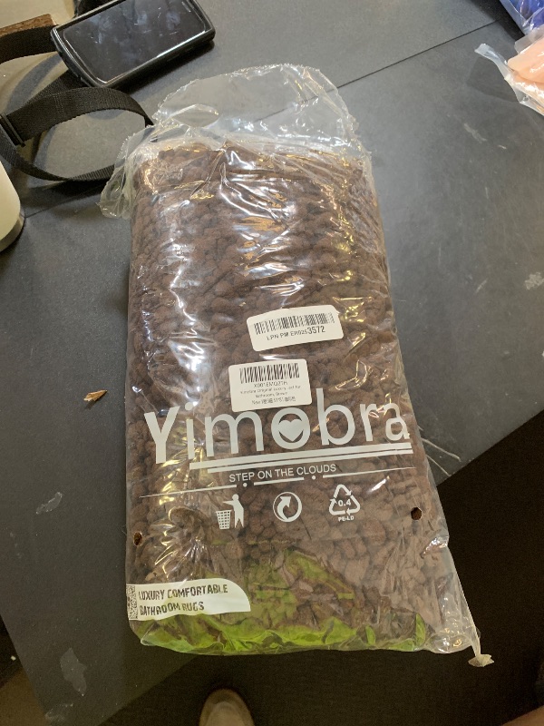 Photo 1 of Yimobra Bathroom Rugs Non Slip Washable 32x20 Inch - Ultra Soft Absorbent Chenille Bath Mat, Quick Dry Shaggy Floor Carpet for Tub Shower, Brown Home Decor Accessories