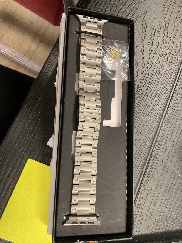 Photo 1 of HONTECH Titanium Band Compatible with Apple Watch ULTRA & ULTRA 2 49mm- Grade 2 Pure Titanium Apple Watch ULTRA Band Men- 26mm Wide-Magnetic Clasp and DLC Scratch Resistant Coating - Lightweight
