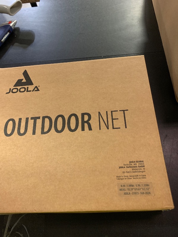 Photo 1 of JOOLA Outdoor Weatherproof Table Tennis Net and Post Set - Waterproof 72" Regulation Size Ping Pong Screw On Clamp Net - Ideal for Indoor and Outdoor Use