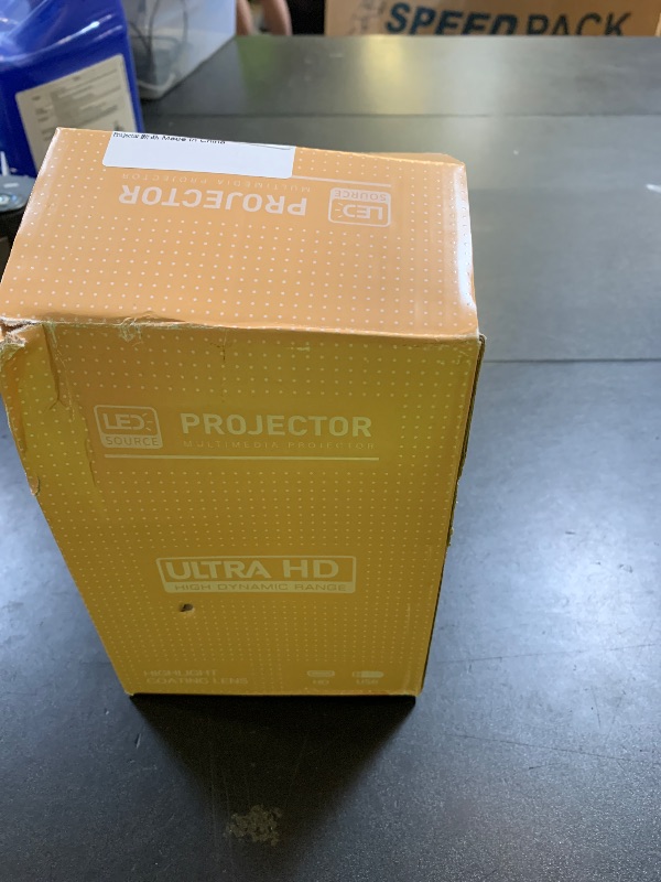 Photo 1 of Mini Projector, HY300 PRO Portable Projector, Support 4K 1080P with Dual-Band WIFI6 5G Wireless 5.0 Bluetooth Android 11, 180° Rotatable, Auto Keystone Correction, 35"-130" Screen Video Projector