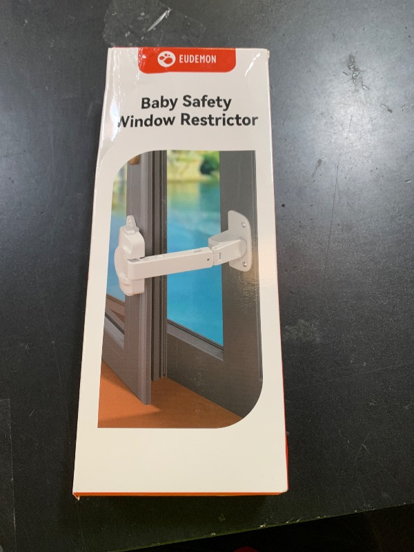 Photo 1 of EUDEMON 2 Pack Updated Baby Window Safety Lock, Childproof Window Restrictor for UPVC, Adjustable Winodw Guard for Wooden, Metal Frames (White)