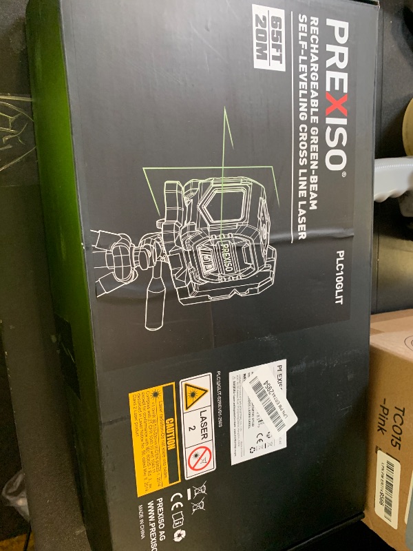 Photo 1 of PREXISO Laser Level with 47 Inch Tripod, IP54 Rechargeable 65Ft Green Cross Line Laser Self Leveling, Light Indicator, 3 Brightness Mode, Lazer Leveler Tool for Picture Hanging, Tile, Home Renovation