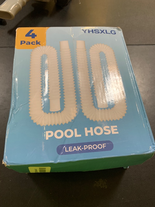 Photo 1 of Pool Hoses for Above Ground Pools, 1.25 x 51 Inch Hose for Filter Pump, Compatible with Filter Pump 607, 637 (4 Hoses + 8 Metal Clamps)