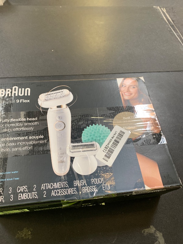 Photo 1 of Braun Epilator Silk-épil 9 9-020 with Flexible Head, Facial Hair Removal for Women, Hair Removal Device, Shaver & Trimmer, Cordless, Rechargeable, Wet & Dry, Beauty Kit with Body Massage Pad