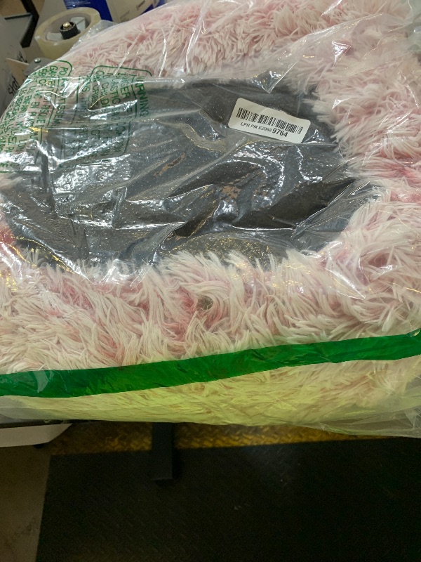 Photo 1 of Love's cabin Calming Cat Bed for Indoor Cats, Anti-Anxiety Donut Round Dog Bed, Fluffy Faux Fur Washable Pet Bed for Small Medium Dogs and Cats,Pink,20in
