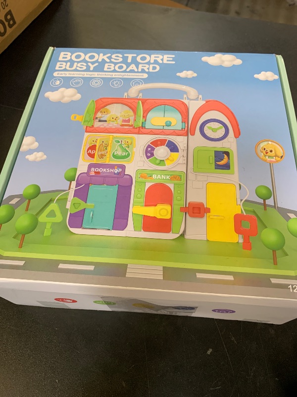 Photo 1 of Toddler Toys for 1-2 Year Old Boy, Musical Montessori Busy Board, Early Educational Toy for Toddlers 1-3, Motor Skills Developmental Toy for 12-18 Month Age, Birthday Gift for 1+ Year Old Boy Girl