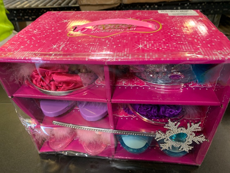 Photo 1 of Princess Dress Up Shoes Set, Girls Dress Up Toys Toddler Jewelry Boutique Kit, 3 Themes of Unicorn Mermaid Ice Princess Costumes Set, Pretend Play Gifts for Little Girls Aged 3-6 Years Old