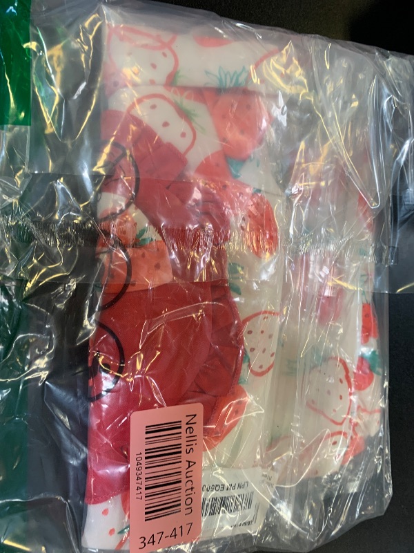 Photo 1 of Mioglrie 12-18 Month Girl Glothes Baby Newborn Girl Oufits Casual Strawberry Red Toddler Sundress Infant Ruffle Sleeves Playwear Dress with Cute Bag