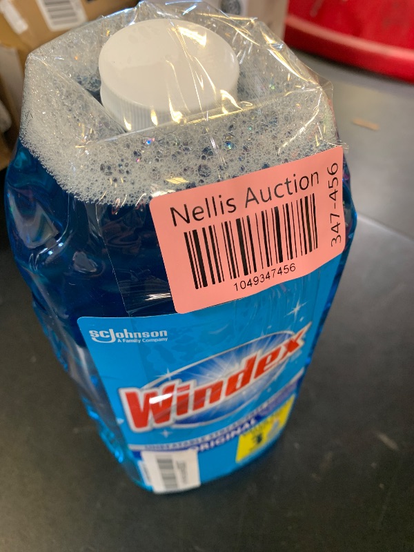 Photo 1 of Windex Refill Glass and Window Cleaner Bottle, Bottle Made from 100% Recycled Plastic, Surface Cleaning Spray, Original Blue Scent, 2L (67.6 Fl Oz)