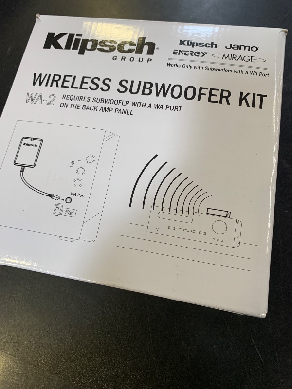 Photo 1 of Klipsch WA-2 Wireless Subwoofer Kit with Easy Installation for Powerful Bass
