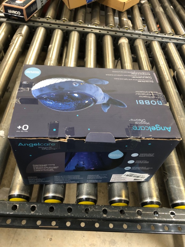 Photo 1 of Angelcare Bobbi The Whale Ceiling Night Light Projector for Babies and Kids, Sleep Soother with Adjustable Volume Lullabies, White Noises, 3 Night Light Intensities