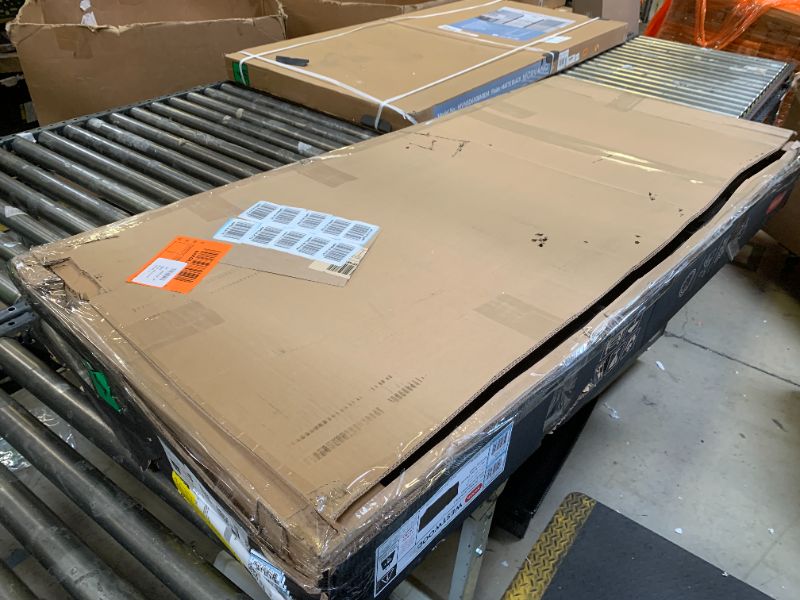 Photo 1 of Keter Outdoor Storage Deck Box, 150 Gallon Resin Patio Bin & Bench, Wood Grain, Brown