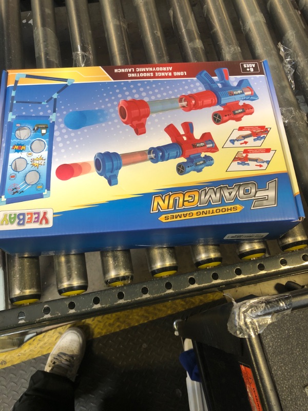 Photo 1 of YEEBAY Shooting Game Toy for Age 6, 7, 8,9,10+ Years Old Kids, Boys - 2pk Air Guns & Shooting Target & 24 Foam Balls - Ideal Gift - Compatible with Toy Guns
