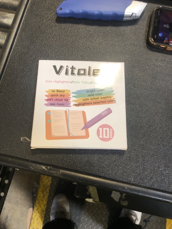 Photo 1 of Vitoler 10Pcs Aesthetic Highlighters, Chisel Tip Marker Pens,Assorted Color Candy Highlighters,No Bleed Bible Highlighter,Cute Pastel Highlighter for Journaling Planner Notes School Supplies