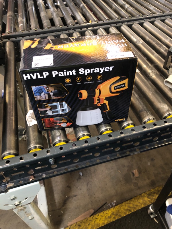Photo 1 of VONFORN Paint Sprayer, 700W HVLP Spray Gun with Cleaning & Blowing Joints, 4 Nozzles and 3 Patterns, Easy to Clean, for Furniture, Cabinets, Fence, Walls, Door, Garden Chairs etc. VF803