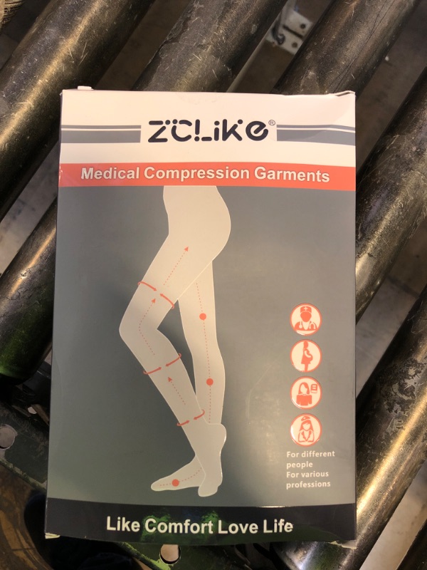 Photo 1 of ZCLIKE® Medical Compression Pantyhose Closed Toe Stockings for Women&Men 20-30mmHg All-Season Comfort Advanced Support for Varicose Veins Edema DVT Plus Size