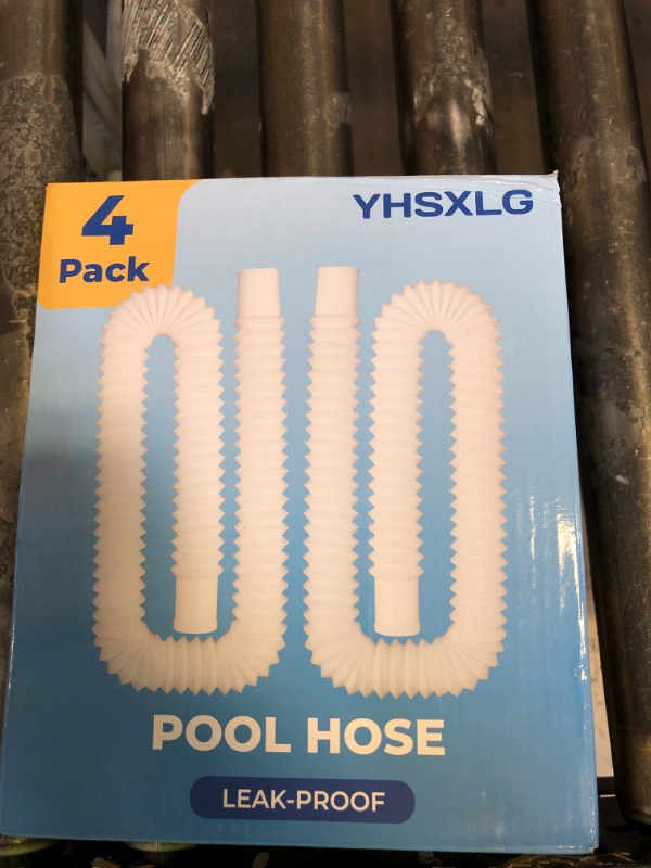 Photo 1 of Pool Hoses for Above Ground Pools, 1.25 x 51 Inch Hose for Filter Pump, Compatible with Filter Pump 607, 637 (4 Hoses + 8 Metal Clamps)