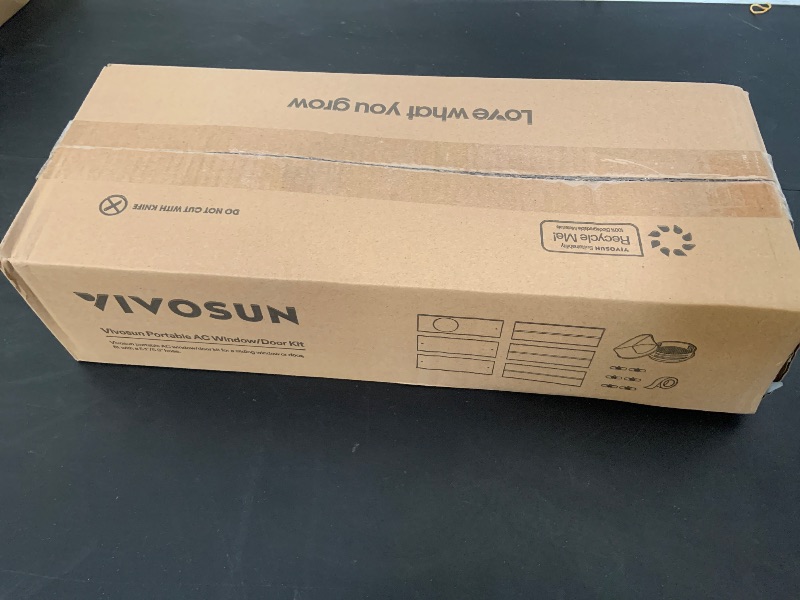 Photo 1 of VIVOSUN Portable AC Sliding Door Vent Kit, 16.9"/21.2"-88.6" Length Adjustable, Fits 5.1” & 5.9” Exhaust Hose for Sliding Doors or Windows