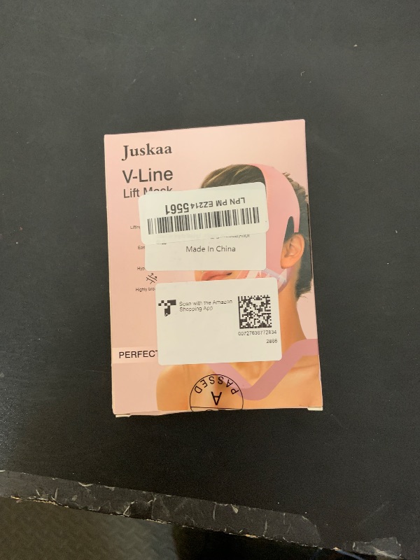 Photo 1 of Juskaa Reusable V Line Lifting Mask with Chin Strap for Sleeping,Face Lift Prevent Sagging, Jaw Exerciser,Light Pink,M