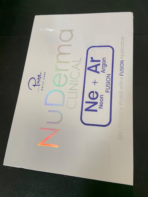 Photo 1 of NuDerma Clinical Skin Therapy Wand - Portable Skin Therapy Machine w 6 Fusion Neon + Argon Wands – Anti Aging - Clarifying - Skin Tightening & Radiance - Wrinkle Reducing
