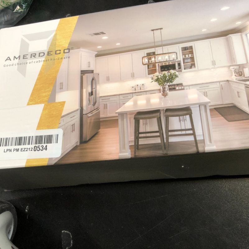 Photo 1 of Amerdeco 10 Pack Matte Black Cabinet Pulls 7.5 Inch(192MM) Hole Centers Kitchen Cabinet Handles Cabinet Hardware Kitchen Handles for Cabinets Cupboard Handles Drawer Pulls ZH0062