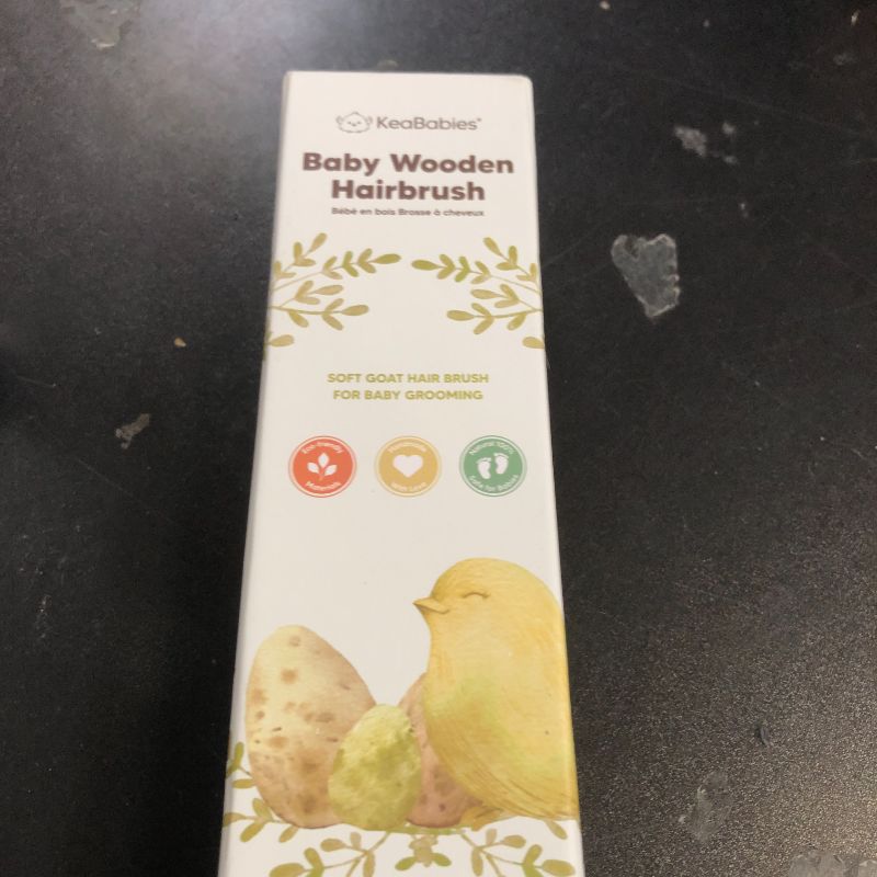 Photo 1 of Wooden Baby Hair Brush - Cradle Cap Baby Brush with Soft Goat Bristles, Perfect Gentle Scalp Newborn Comb for Infant, Girls, Boys, Bath Essentials (Walnut, Oval)