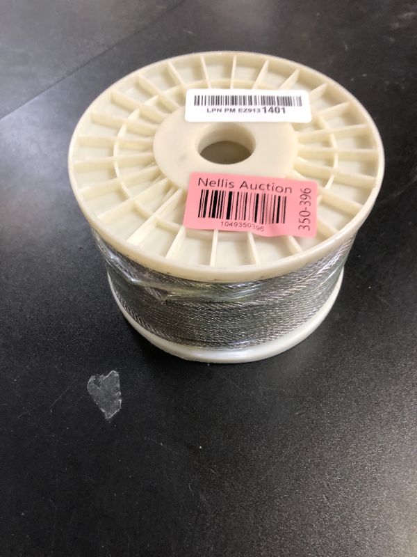Photo 1 of LuckIn 1/8" Stainless Steel Cable 300FT, T316 Aircraft Cable for Railing, Decking & Outdoor Projects - Uncoated Marine Grade