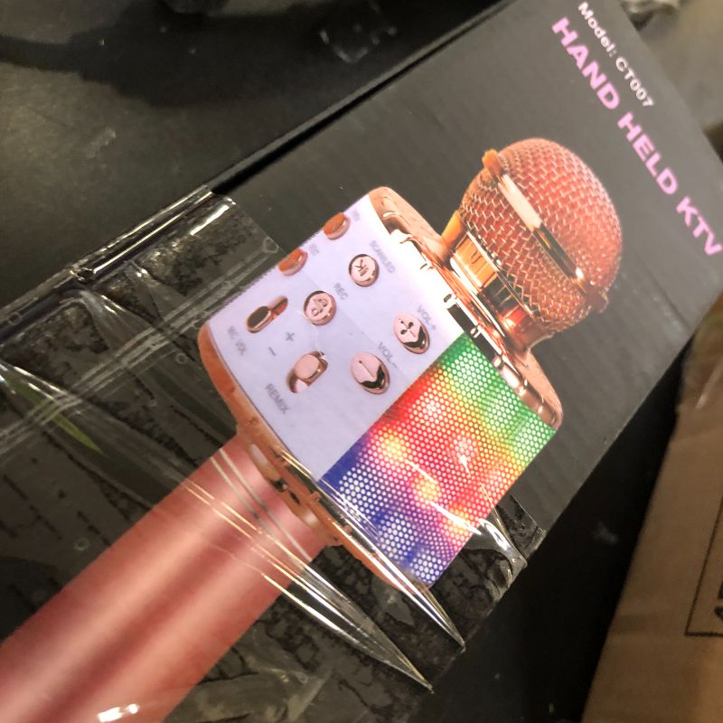 Photo 1 of BlueFire 4 in 1 Karaoke Wireless Microphone with LED Lights, Portable Microphone for Kids, Great Gifts Toys for Kids, Girls, Boys and Adults (Black)