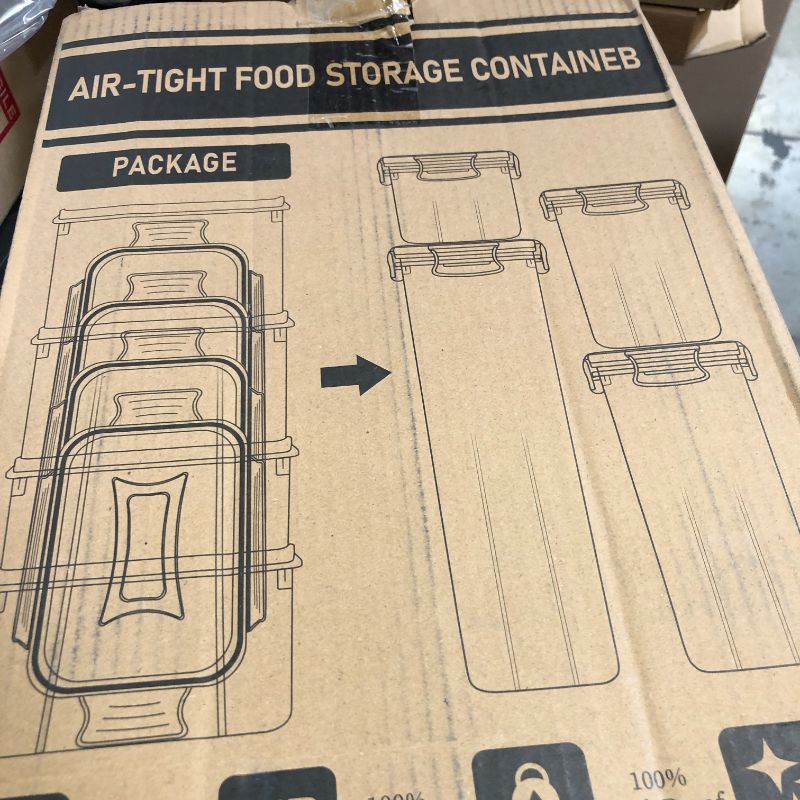 Photo 1 of PRAKI Airtight Food Storage Containers Set with Lids - 24 PCS, BPA Free Kitchen and Pantry Organization, Plastic Leak-proof Canisters for Cereal Flour & Sugar - Labels & Marker