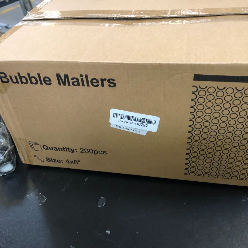 Photo 1 of Fuxury Black Bubble Mailers 4x8" 200 Pack Waterproof Padded Envelopes Self Seal Bubble Envelopes Usable Size 4x7" Padded Mailers for Small Business Shipping Envelope Mailers