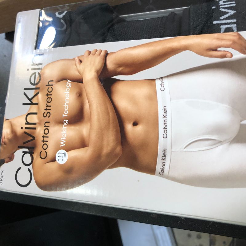 Photo 1 of Calvin Klein Men's Cotton Stretch 3-pack Boxer Brief, 3 Black, Medium
