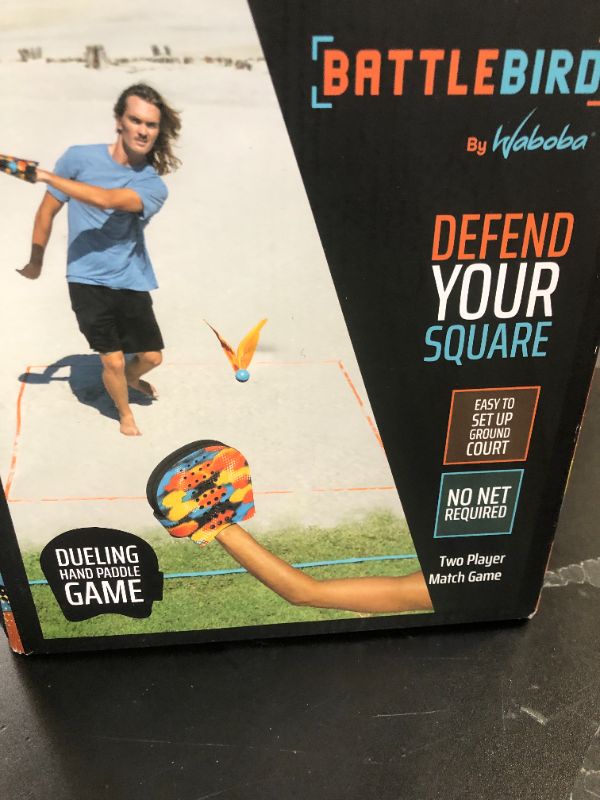 Photo 1 of Waboba Battle Bird - Rethink Your Paddle Game – Backyard Set Includes: 2 Wearable Paddles, 2 Small Birdies and a Easy Court to Set-up with Stakes - Size 200 x 120 x 228 mm