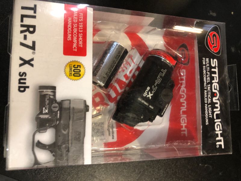 Photo 1 of Streamlight 69404 TLR-7 X sub 500-Lumen Tactical Weapon Light Designed Exclusively and Solely for Railed Springfield Armory Hellcat Subcompact Handguns, Includes Mounting Kit and Keys, Black