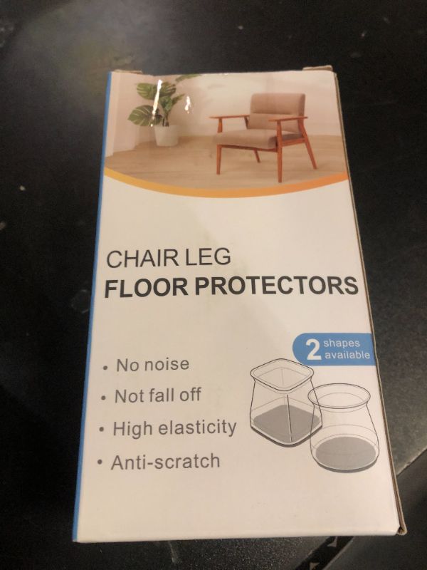 Photo 1 of 24 Pcs Chair Leg Floor Protectors for Hardwood Floors Silicone Covers to Protect Wood Tile Floors Felt Pads Furniture Leg Caps Non Slip Reduce Noise (Fit:1.3"-2")