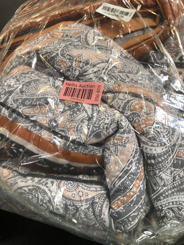 Photo 1 of WONGS BEDDING Boho King Quilt Set, Brown and Grey Bohemian Quilt Bedding Set, Fall Lightweight Bed Decor Bedspread for All Season Reversible Microfiber Coverlet Bedding Set 103"x90"(3 Pieces)