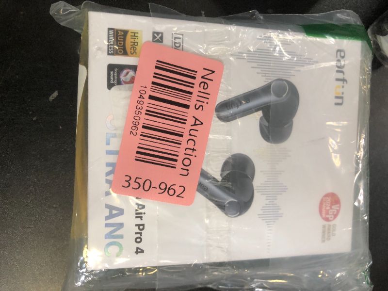 Photo 1 of EarFun Air Pro 4 Adaptive Hybrid Noise Canceling Wireless Earbuds, Qualcomm Snapdragon Sound, aptX™ Lossless, 6 Mics AI CVC 8.0 Call, LDAC Hi-Res Audio, 52H Playtime, Bluetooth 5.4, in-Ear Detection