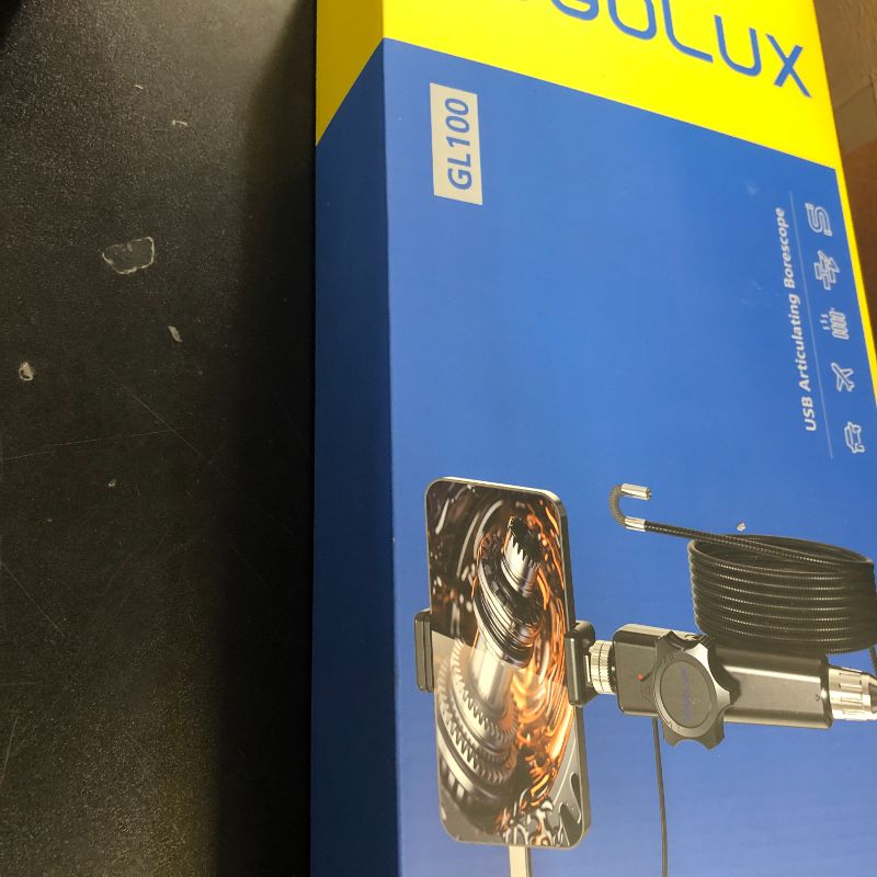 Photo 1 of Endoscope Camera with Light[360°Rotation], 1920P HD Articulating Borescope with Semi-Rigid Snake Camera, IP67 Waterproof Inspection, Gifts/Tools Bore Scope for Men for iPhone