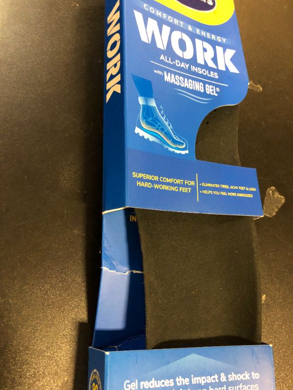 Photo 1 of Dr. Scholl's Work All-Day Superior Comfort Insoles (with) Massaging Gel, Men, 1 Pair, Trim to Fit
