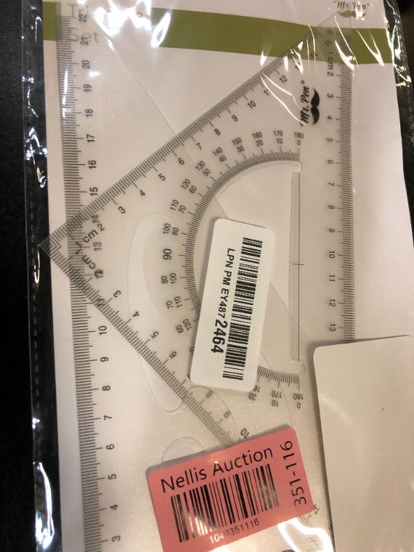 Photo 1 of Mr. Pen- Triangle Ruler, 2 Pack, 22&15cm, 30/60 & 45/90, Right Angle for Drawing, 30/60 Degree Plastic, 30 60 90, Drawing Angle, 45 Degree