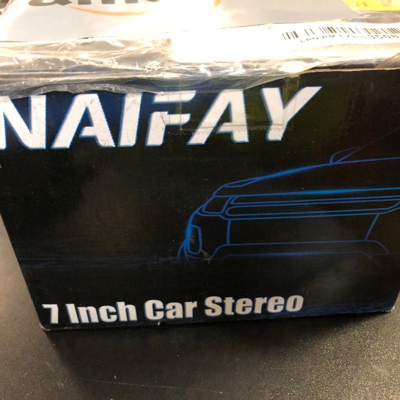 Photo 1 of Naifay Double Din Car Stereo Compatible with Apple Carplay and Android Auto, 7 inch HD Touchscreen Car Radio Car Audio Receivers, Bluetooth, Backup Camera, Mirror Link, USB/AUX/TF/Subwoofer, FM Radio