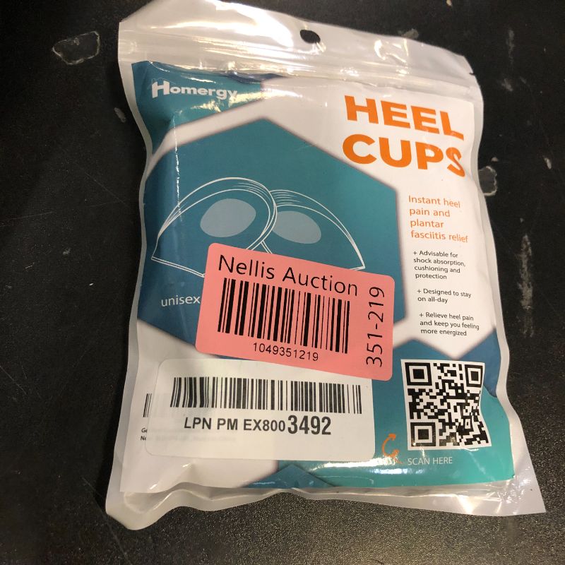 Photo 1 of Heel Cups for Achilles Tendonitis & Plantar Fasciitis - 2 Pack Gel Shoe Inserts for Heel Pain Relief, Arch Support, for Women & Men