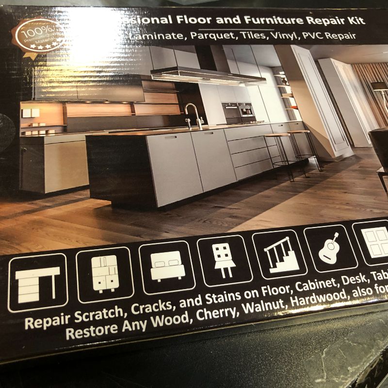 Photo 1 of Vinyl Floor Repair Kit with Upgraded Heat Pen - 11 Colors Hardwood Wax 8 Colors Dual Tip Furniture Touch Up Markers, Laminate Flooring Scratch Repair Kit Covers Wooden Scratches, Cracks, Holes