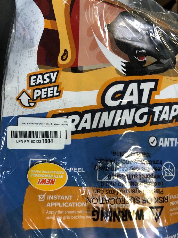 Photo 1 of Panther Armor Cat Scratch Deterrent Double Sided Anti Scratching Sticky Tape - Furniture Protector and Cat Training Tape - Couch Corner Protector for Cats (12-Pack)