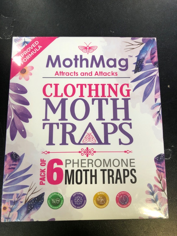Photo 1 of MothMag Clothes & Closet Moth Trap – Pheromone Lure for Fabrics, Carpets, Wardrobes – Mothballs Alternative, Indoor Insect Control