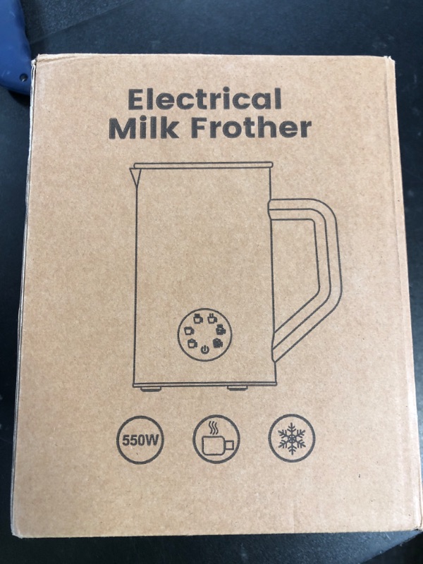 Photo 1 of Milk Frother and Steamer, 6-in-1 Hot and Cold Foam Maker, Electric Milk Steamer with Auto Shut-Off and Milk Warmer for Coffee, Latte, Cappuccino, Hot Chocolate