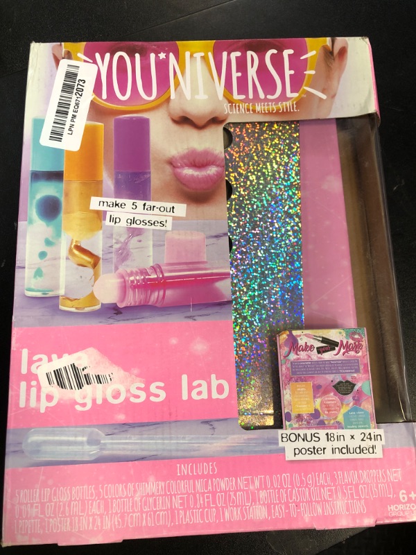 Photo 1 of Just My Style You*niverse Lava Lip Gloss Lab, At-Home STEM Kits For Kids Age 6 And Up, Makeup Kits, DIY, Activities for Birthday Parties, Sleepovers