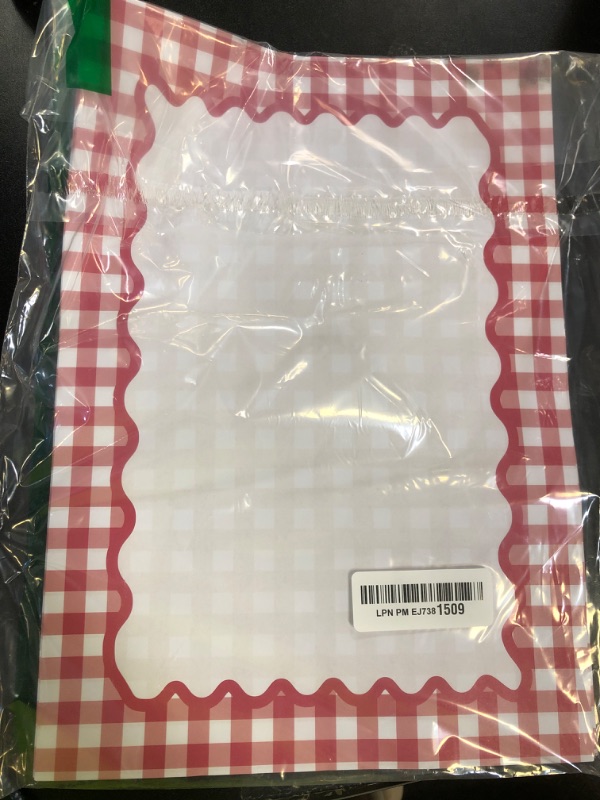 Photo 1 of Eaasty 50 Pcs Disposable Red Gingham Paper Placemats Summer Checkered Picnic BBQ Paper Table Place Mat Double Sided for Baby Showers Wedding Birthday Tea Parties Dinner Table Decorations