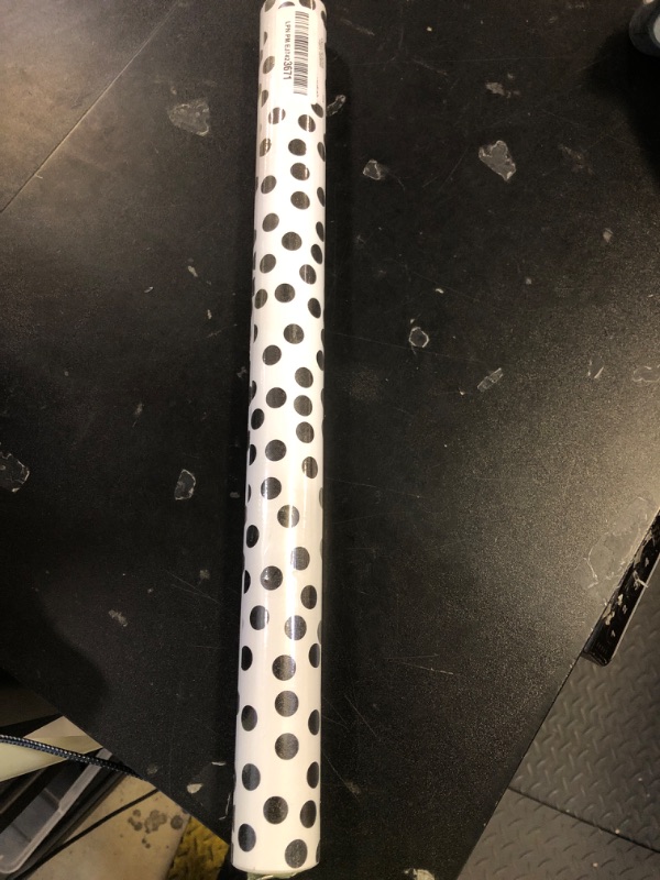 Photo 1 of Qianglive 17.3”x120” Black and White Polka-Dot Wallpaper Self-Adhesive Contact Paper Moire Dot Peel and Stick Decorative Wallpaper Spots Contact Paper for Walls Bedroom Living Room Nurseryls