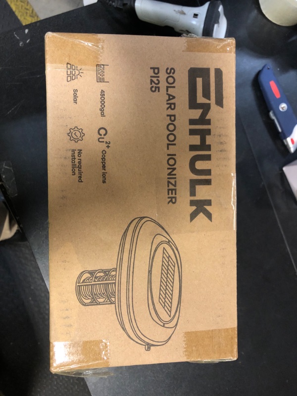 Photo 1 of ENHULK Solar Pool Ionizer, Floating Water Cleaner and Purifier - Cleans Pools Up to 45,000 Gallons, Ideal for Above Ground, In-Ground Pools, Spas, and Hot Tubs(Blue)